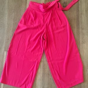 Wide leg culotte pants